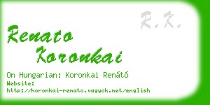renato koronkai business card
