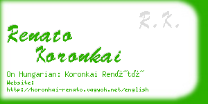 renato koronkai business card